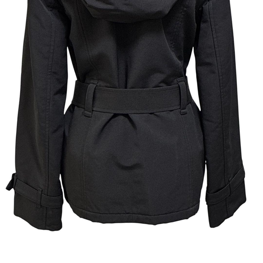 極美品★バーバリーロンドン コート フード着脱可 ベルト付 黒 38