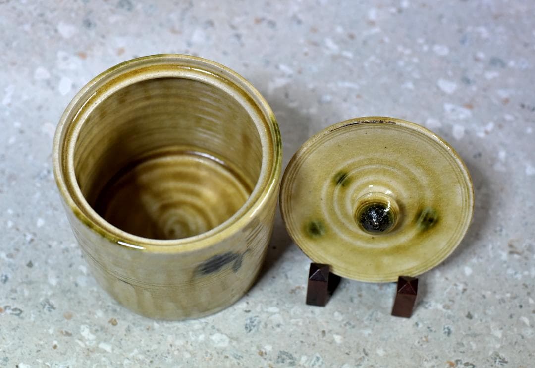 黄瀬戸　芳造　水指【極上品】お茶道具／共箱