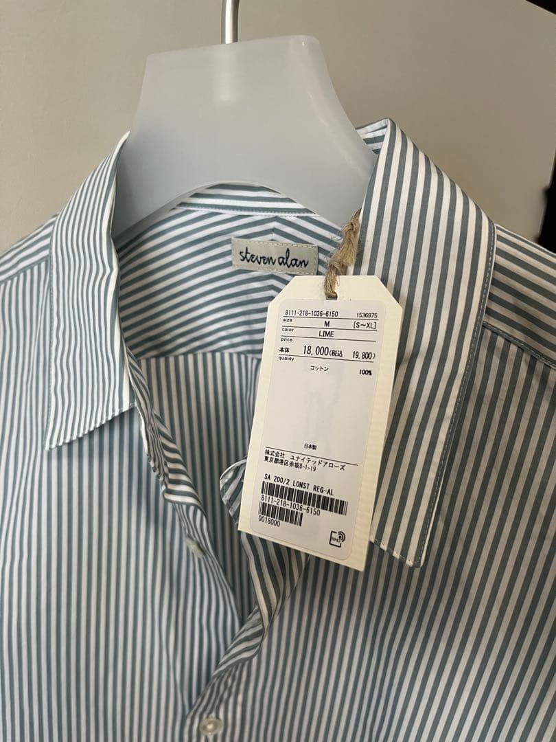 24AW Steven Alan 200/2 ロンドンストライプレギュラーカラー