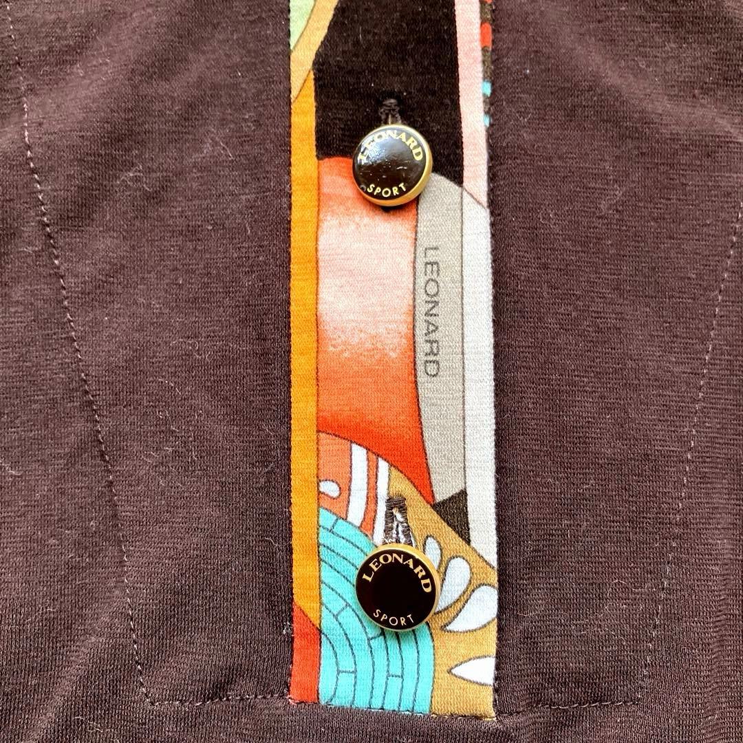 【美品】レオナール LEONARD SPORT 長袖ポロシャツ サイズ42
