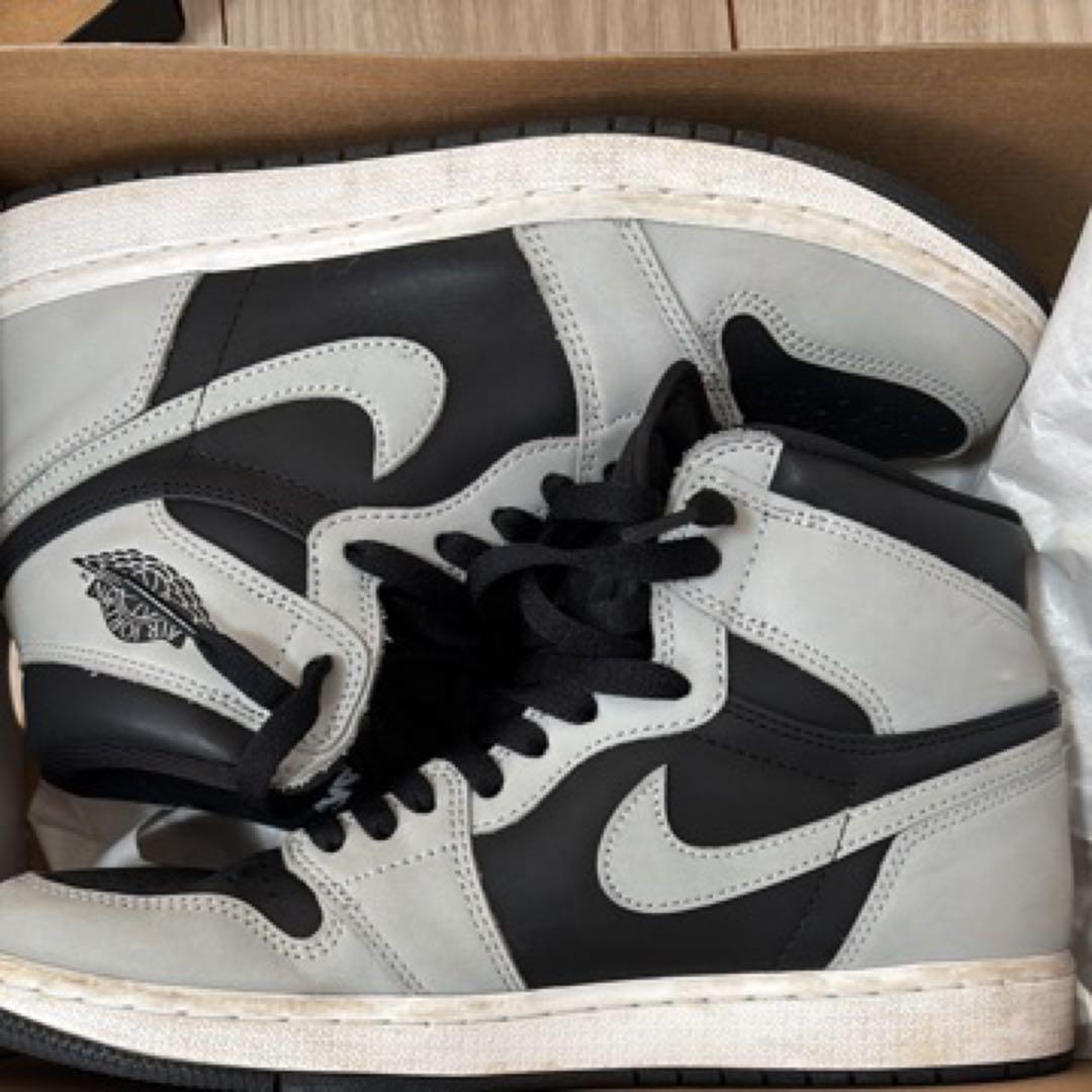 NIKE Air Jordan 1 グレー/ブラック ハイOG \"シャドウ2.0