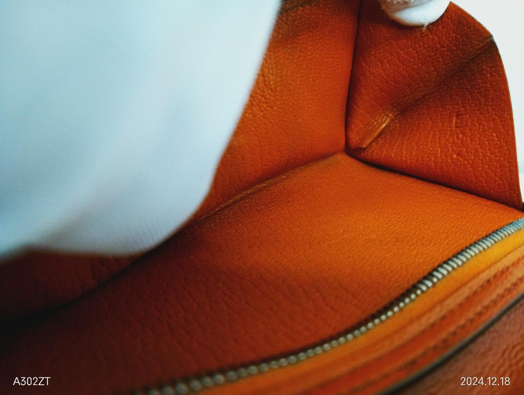 【capitalatipac】エルメス長財布 ベアン シェーブル オレンジ