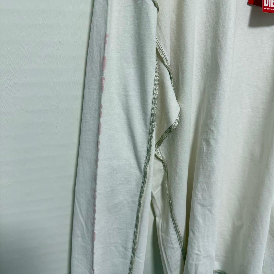 【新品】DIESEL ロンT L ホワイト ルーズフィット