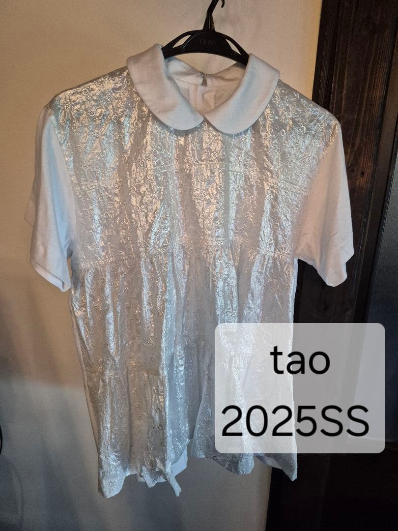 tao 2025SS シルバー 半袖シャツ