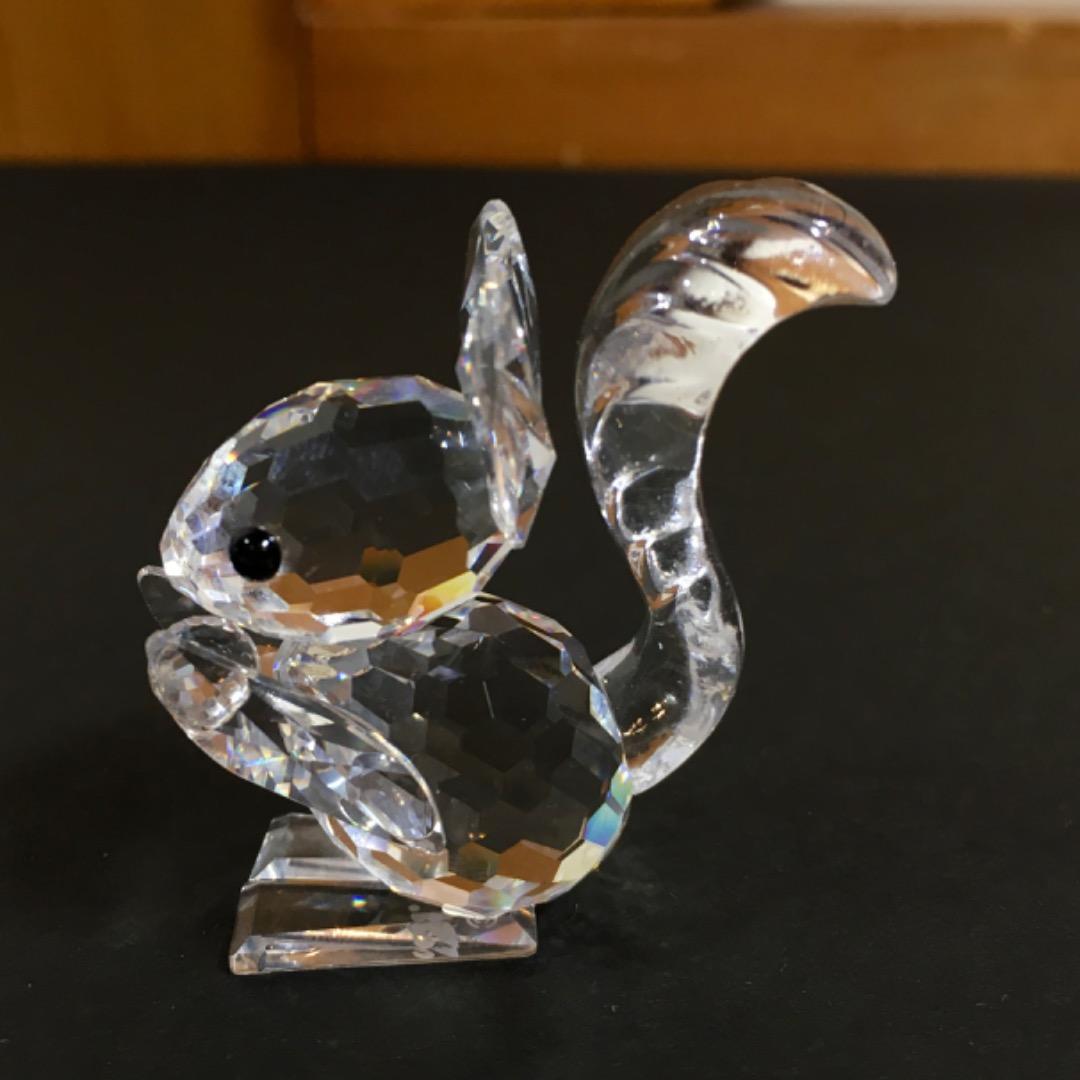 Swarovski スワロフスキー リス クリスタル フィギュリン 置物
