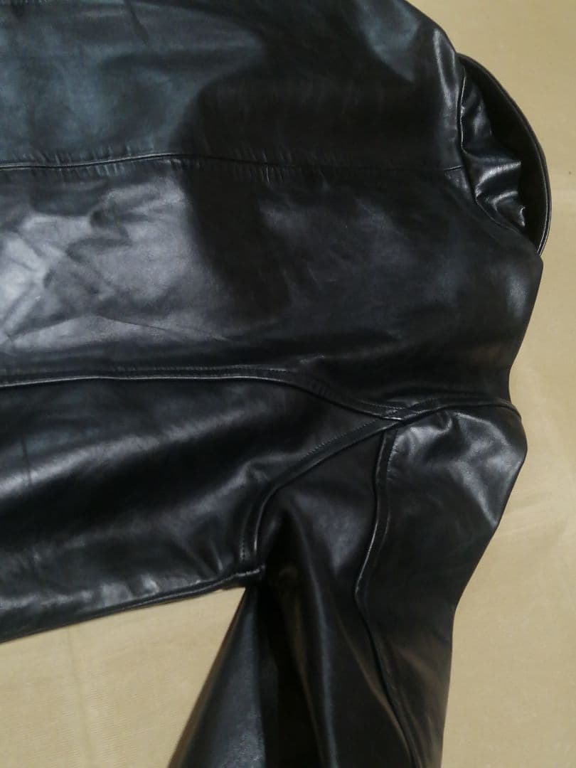 美品 SCHAFFEN Lサイズ 馬革 シングルライダース 襟付き