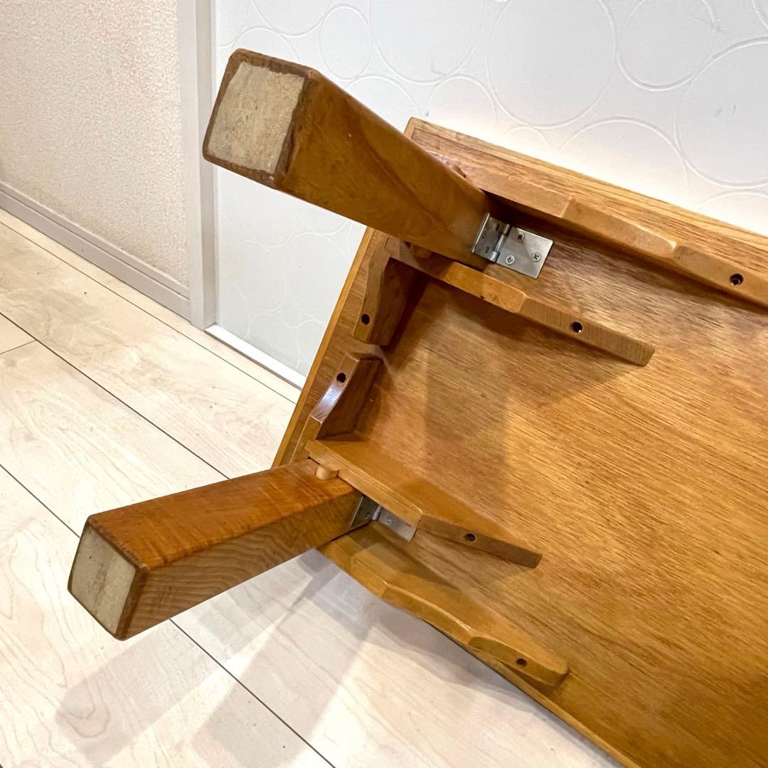 【光製作所】折りたたみ座卓 玉杢風ローテーブル 天然木 和モダン 高級 和室