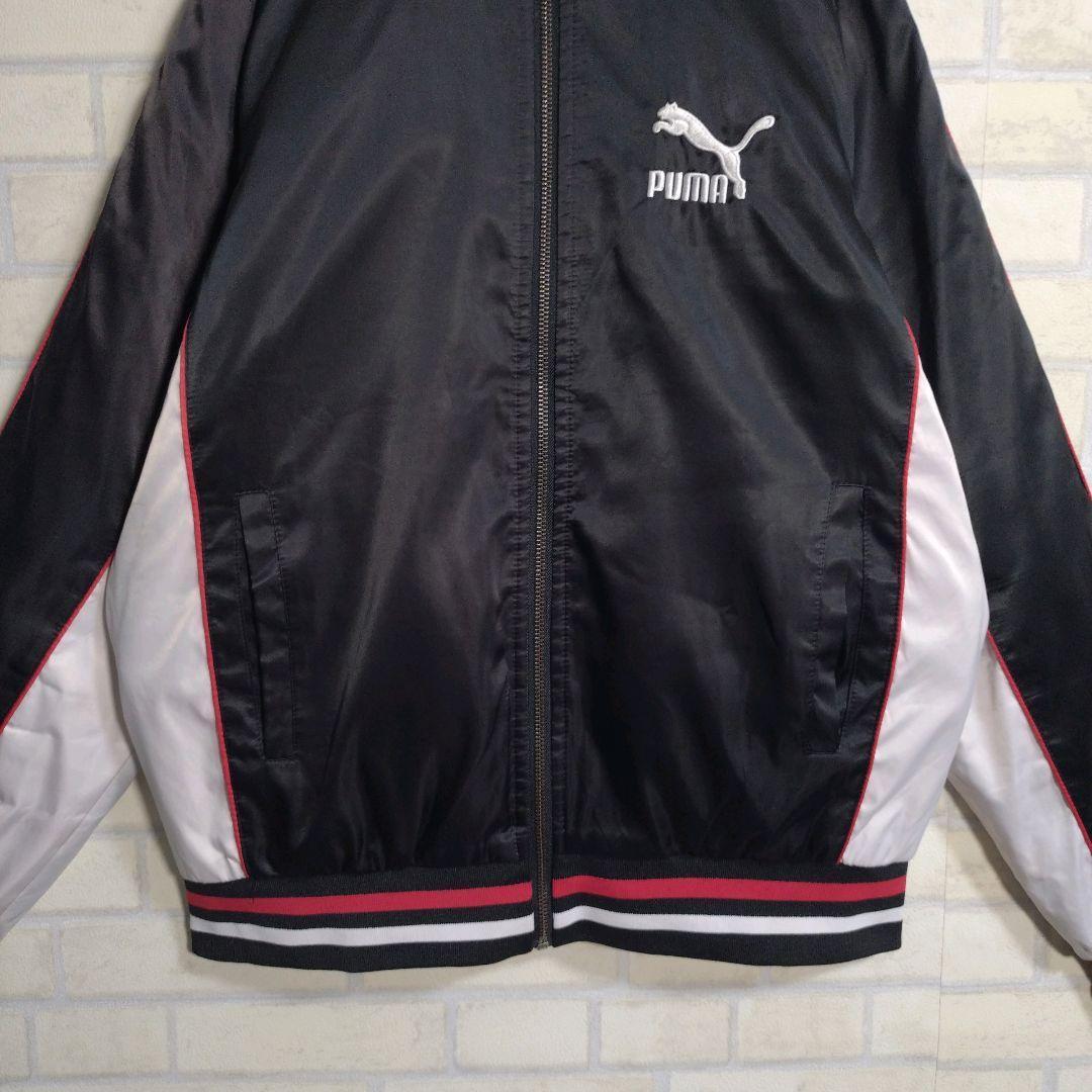 プーマ★ピンクパンサー 刺繍 切替 中綿 スタジャン ナイロンジャケット XL