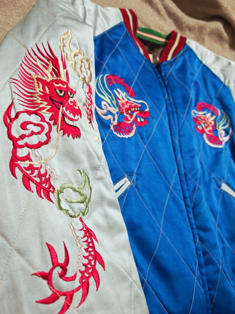 テーラー東洋 ２面用 虎龍鷲 日本限定 スカジャン 竹 サテン vintage
