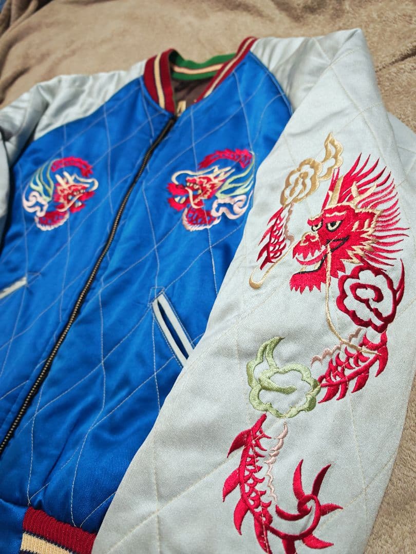 テーラー東洋 ２面用 虎龍鷲 日本限定 スカジャン 竹 サテン vintage