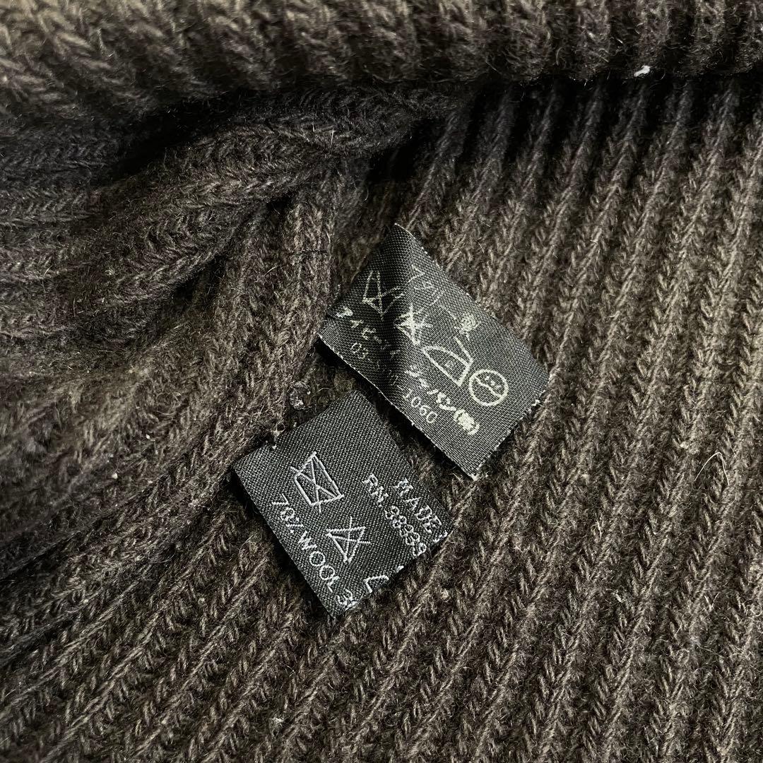 PRADA カシミヤ混 Vネック リブニット セーター ブラウン サイズ40