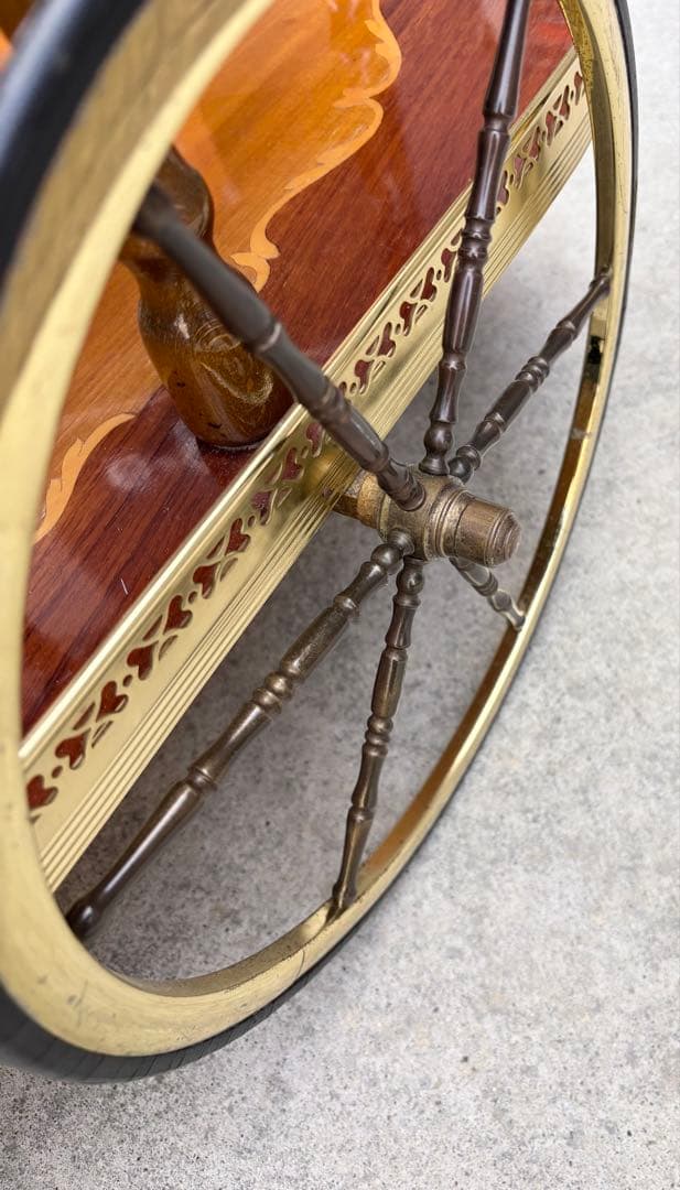 象嵌 ティーカート キッチンワゴン アンティーク 高級クラシック