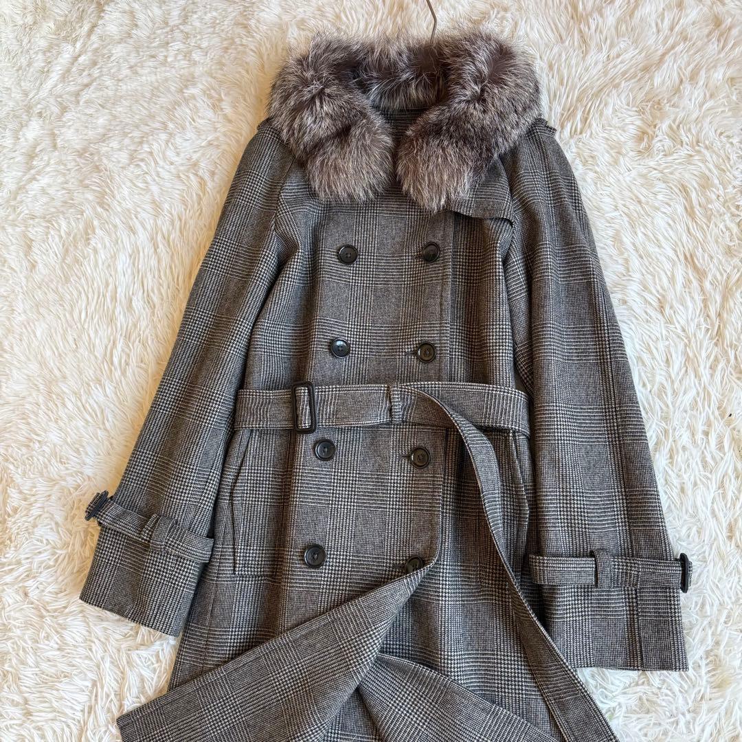 希少✨マカフィー 定価¥8.5万3WAY ウール100 フォックスファーコート