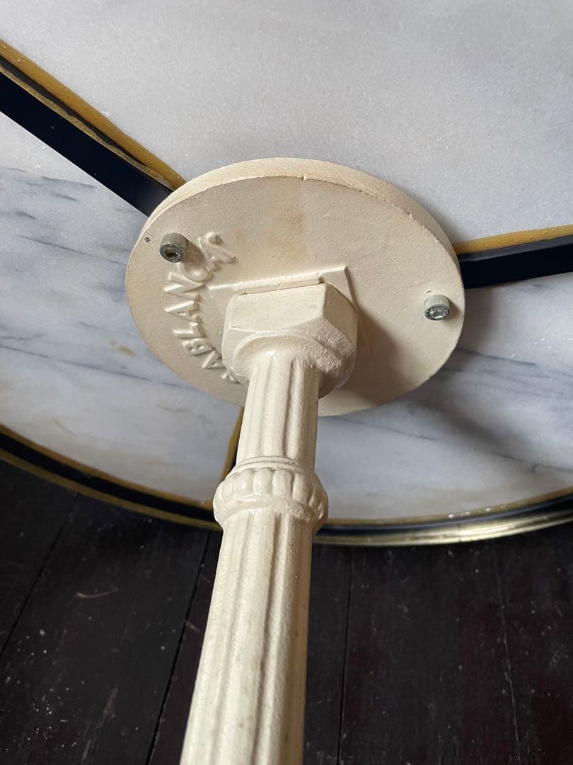 ビンテージ/カサブランカ/カフェテーブル/ラウンドテーブル/鉄脚/大理石/喫茶店