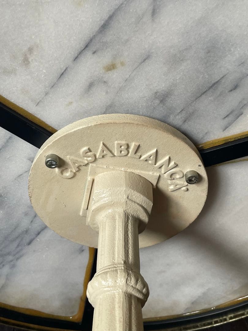 ビンテージ/カサブランカ/カフェテーブル/ラウンドテーブル/鉄脚/大理石/喫茶店