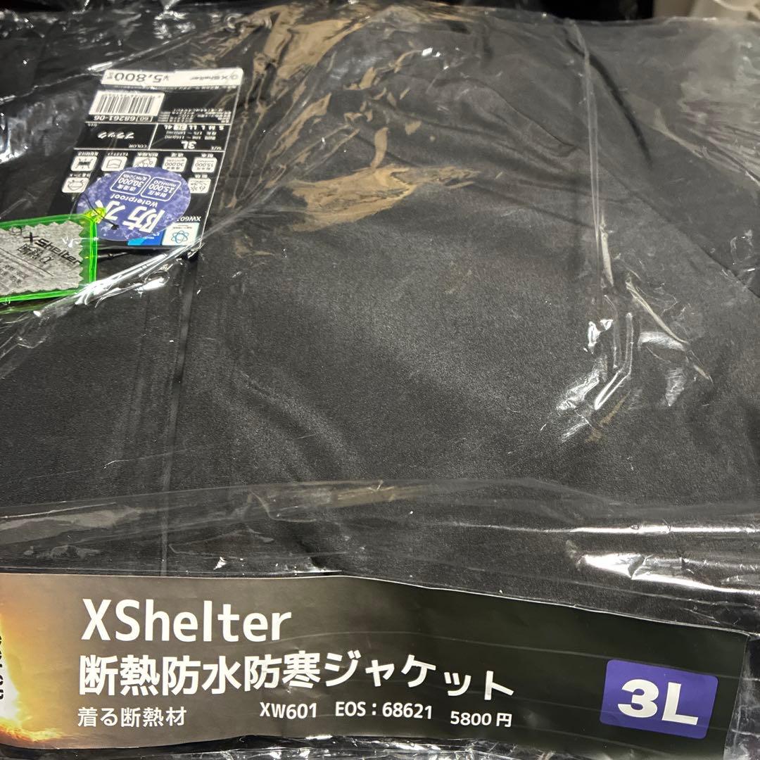 新品X Shelter 断熱α 防水防寒ジャケット 3L ブラック