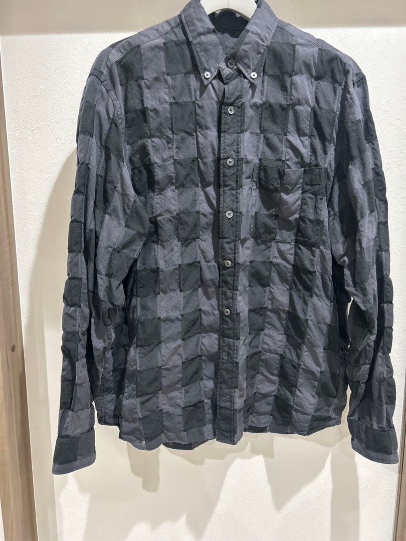 SHEER CHECK B.D SHIRT　【2024S/S】 BLACK