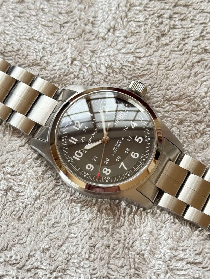 【極美品】ハミルトンカーキフィールド38mm自動巻ミリタリーH70455133