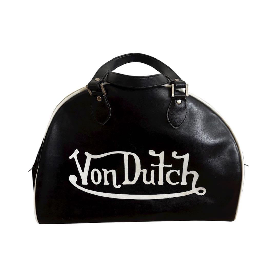 【Von Dutch】 ボストンバック　白　黒