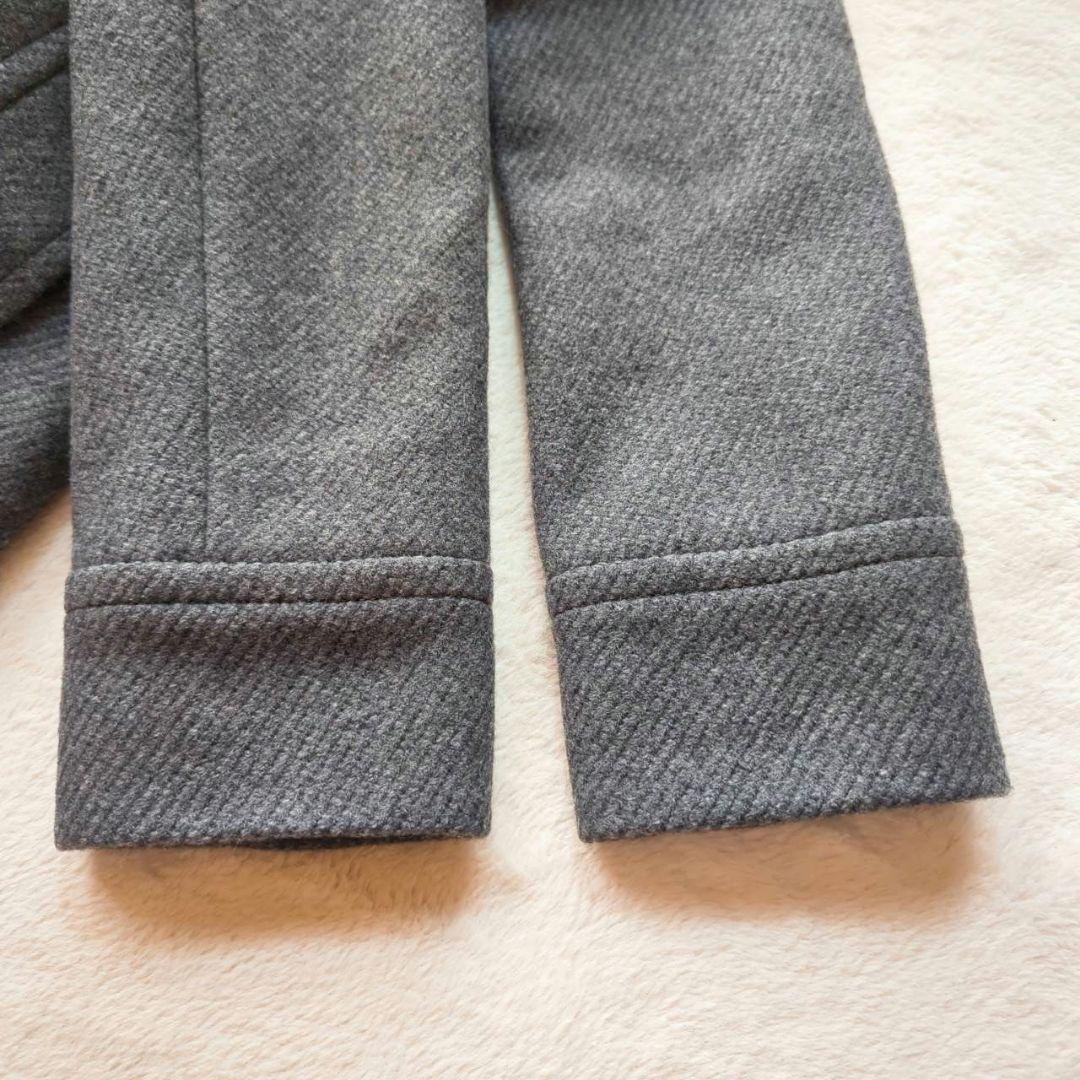 美品 KEITH グレー ダブルブレストコート ウール アンゴラ M