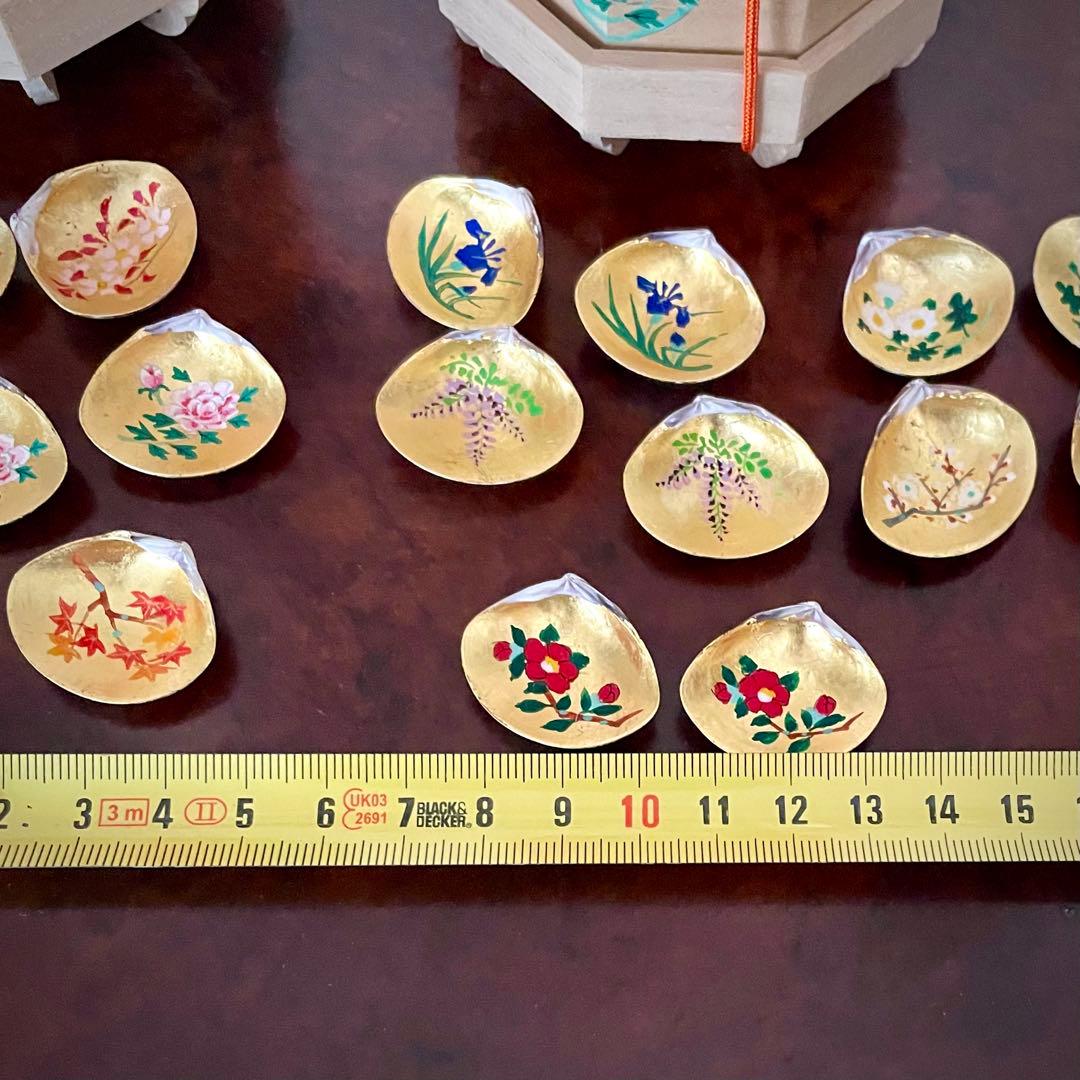 丸屋 大木平蔵 錦花鳥桐貝桶 雛道具 有職画家 林美木子 画 貝合わせ 希少