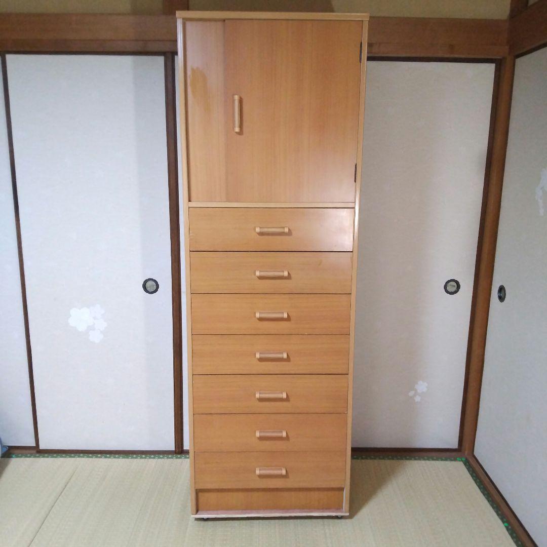 ＊たっぷり収納 整理タンス 3棚&7杯の引出し チェスト キャスター付 衣装