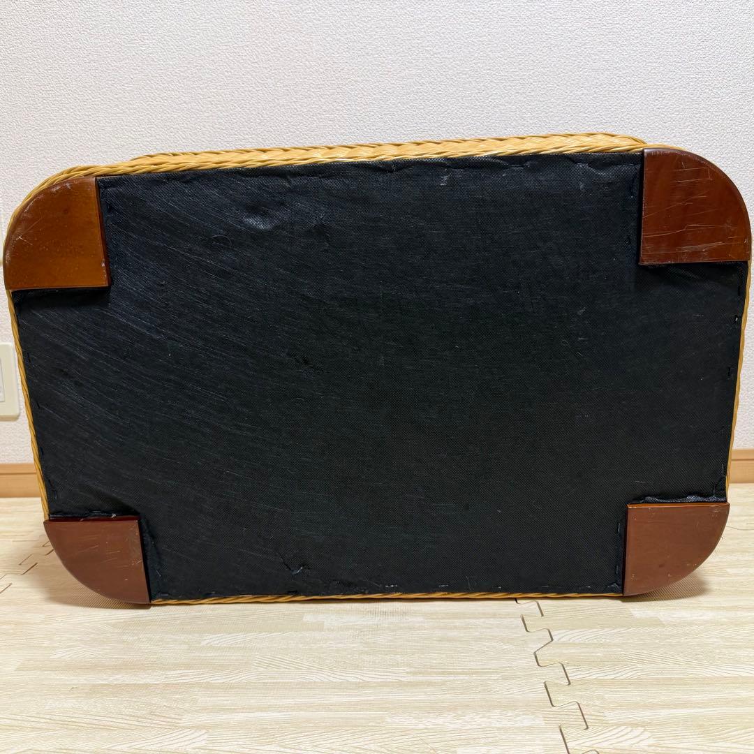 ラタン ガラステーブル 籐 ローテーブル