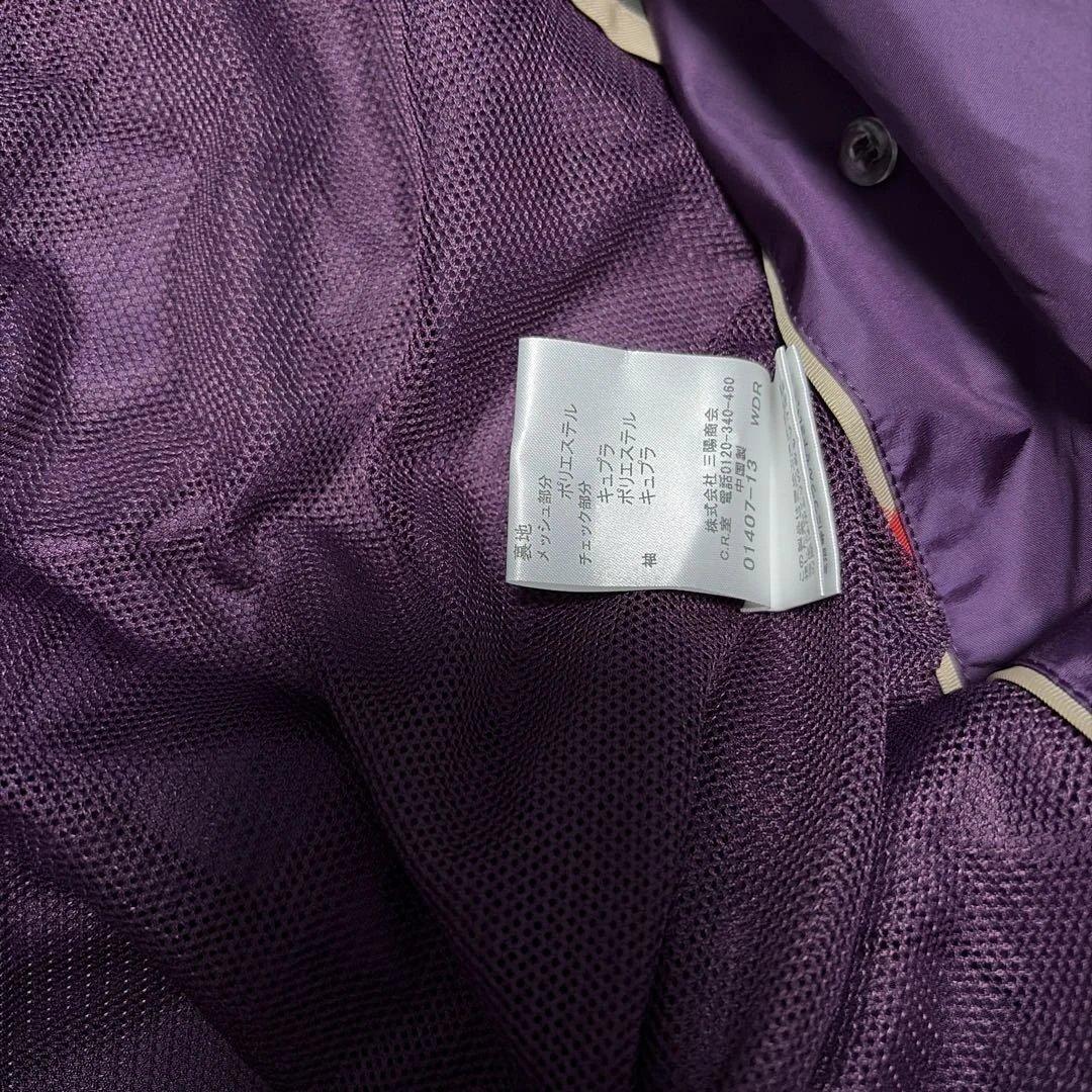 burberry ロングジャケット　紫　トレンチコート