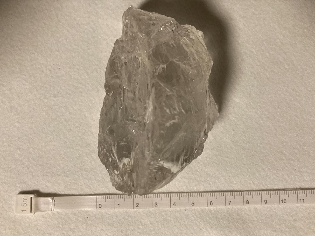 サチャロカクォーツ 原石395g 高透明 氷結クラック 虹 かち割り