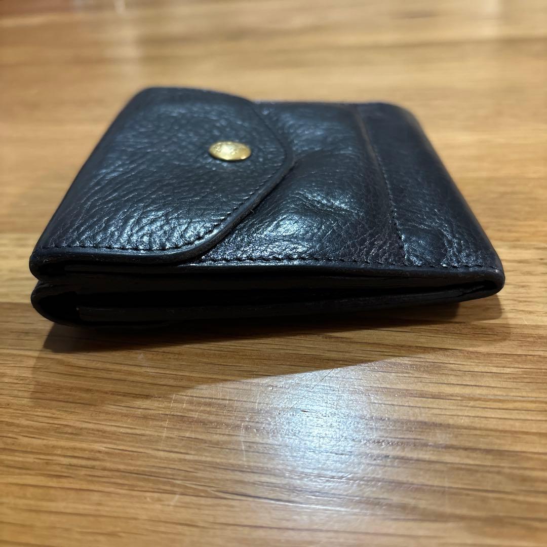 美品　イルビゾンテ　二つ折り財布　黒　ブラック　レザー