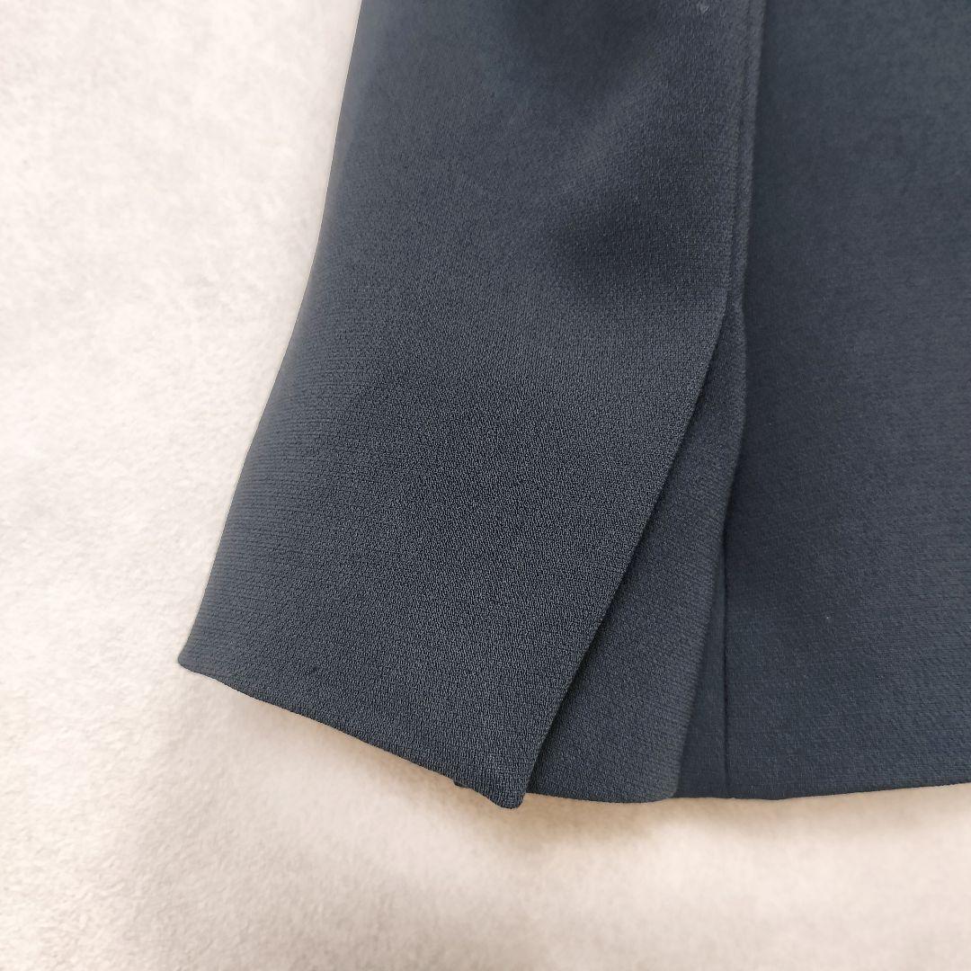 セオリー ベルト付きジャケット テーパードパンツ パンツスーツ ネイビー