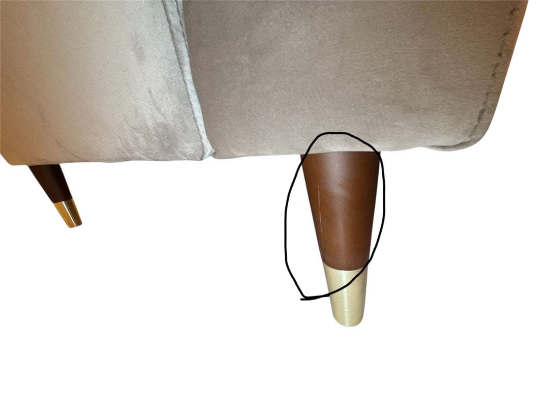 2人掛けソファ グレー 幅115cm LOWYA