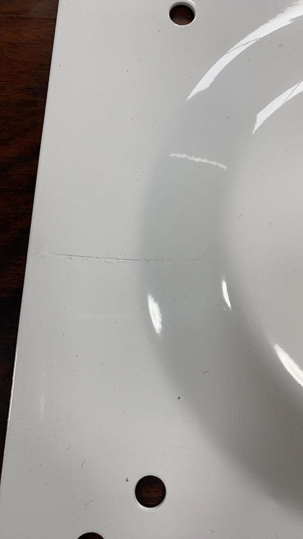 円形ホワイトダイニングテーブル訳あり品　写真をご確認 TBL01-80-03