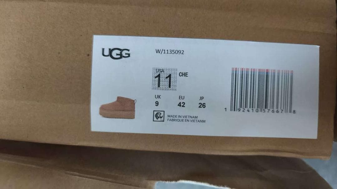 UGG クラシック ウルトラ ミニ プラットフォーム 厚底ブーツ 26cm