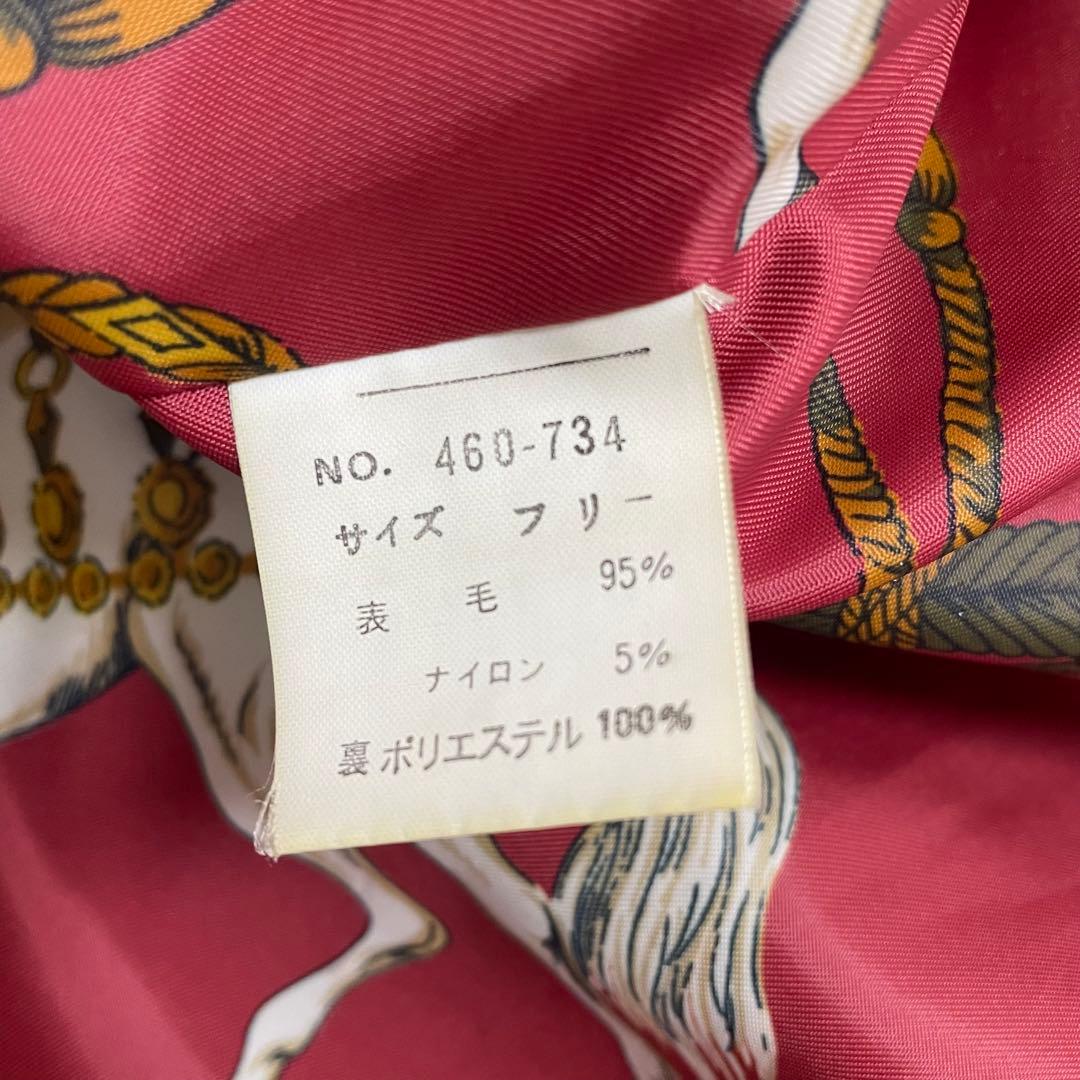美品　激レア★チェスターコート　馬柄　総柄　総裏　ウールコート　黒　フリーサイズ