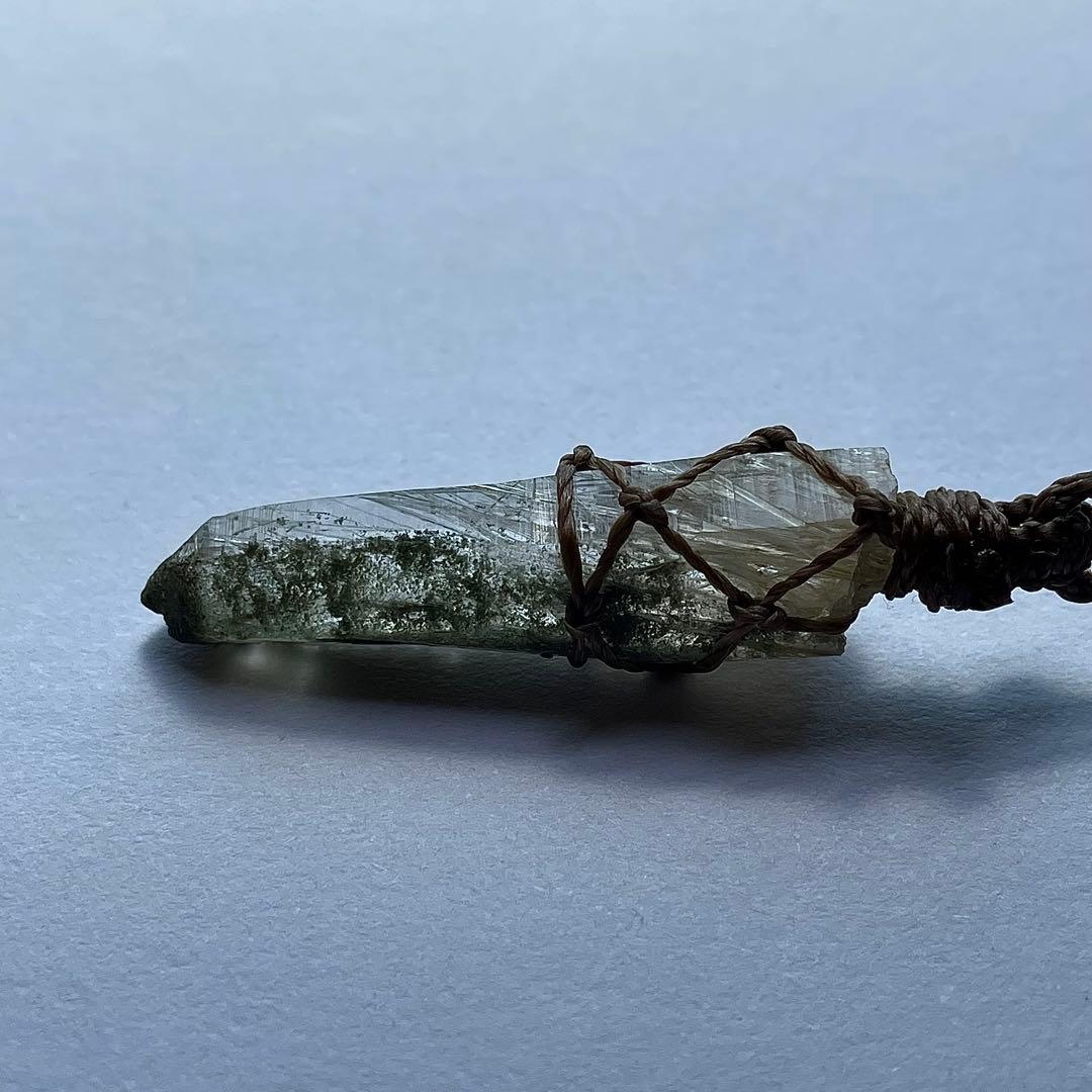 ヒマラヤ水晶 ガネッシュヒマール ルチルクォーツ ＊ マクラメペンダント 36