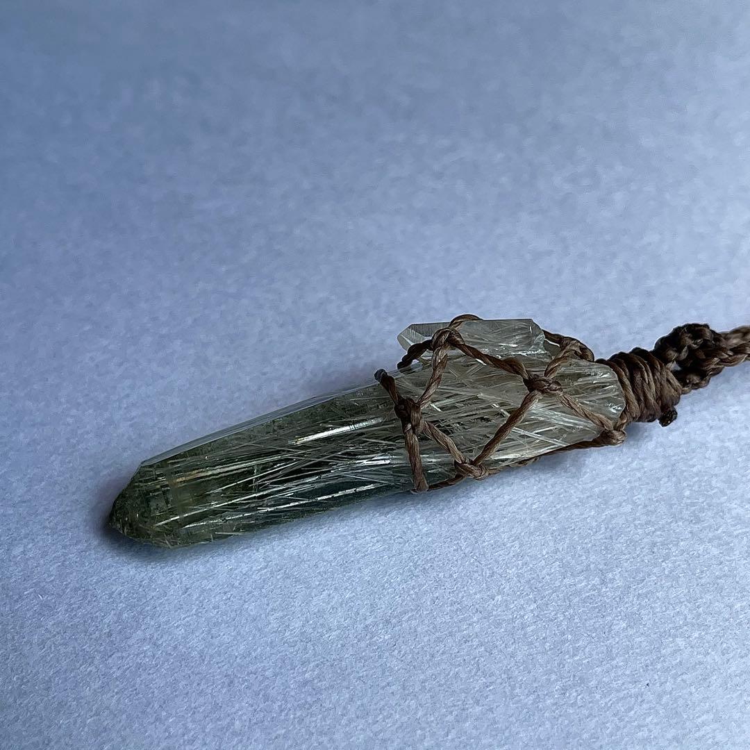 ヒマラヤ水晶 ガネッシュヒマール ルチルクォーツ ＊ マクラメペンダント 36