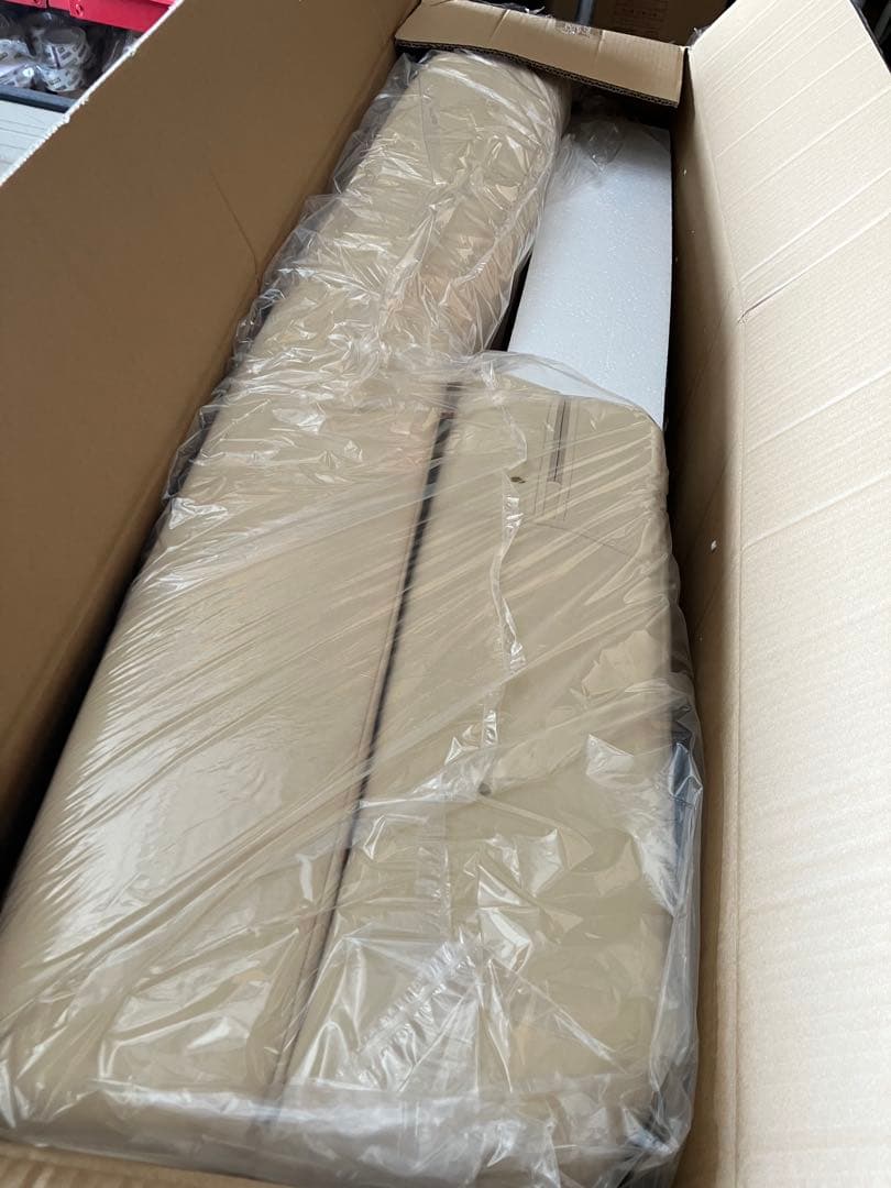 新品未使用　カウチソファベッド　ベット　セミダブル　クッション付き　アイボリー