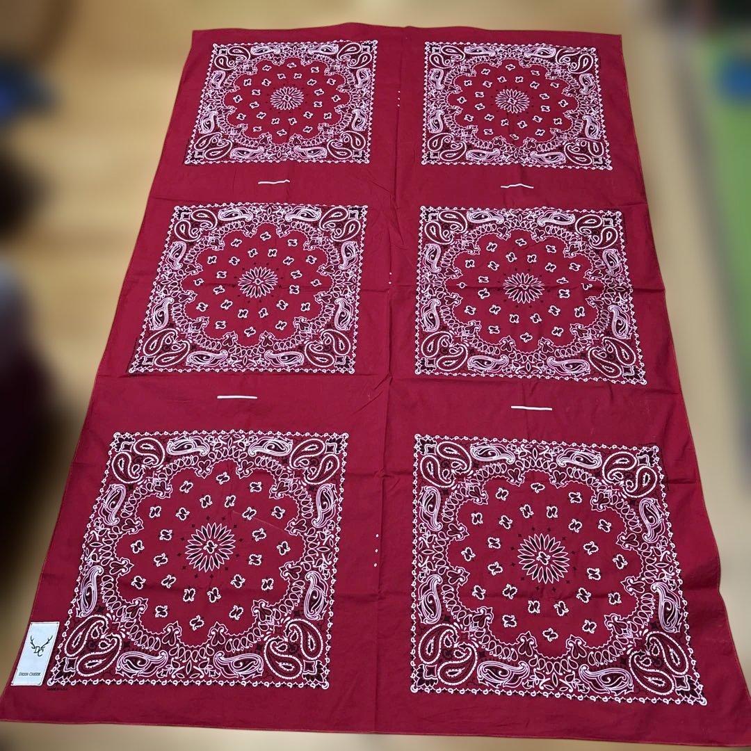 80’sHAV-A-HANK 未裁断ビンテージバンダナ　米国製　レッドペイズリー