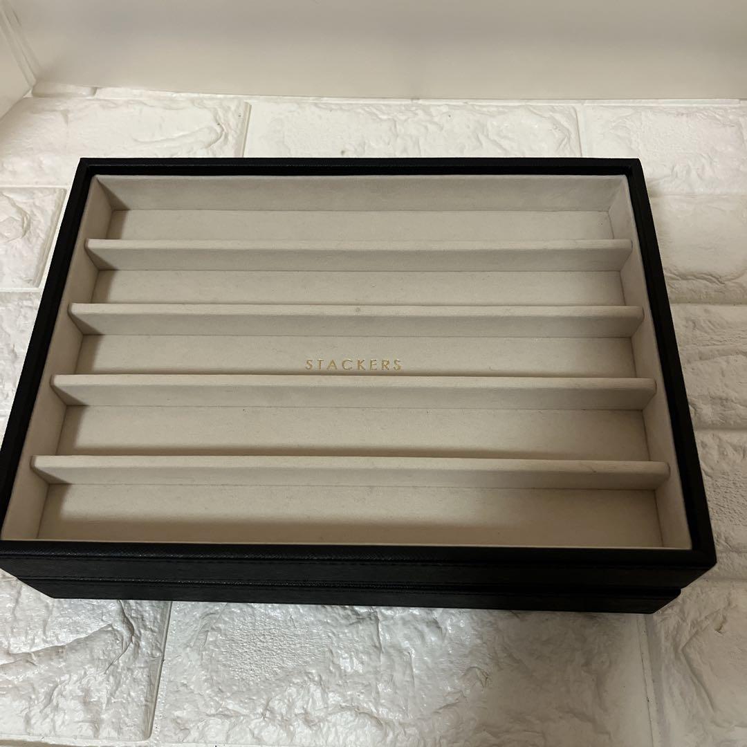 【美品】STACKERS アクセサリーケース 3段式　ブラック　黒