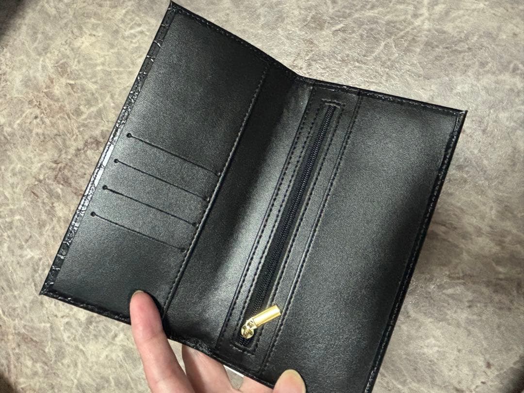 皇居　限定販売　新品　クロコ型押し　長財布　ブラック　プレゼントに♪
