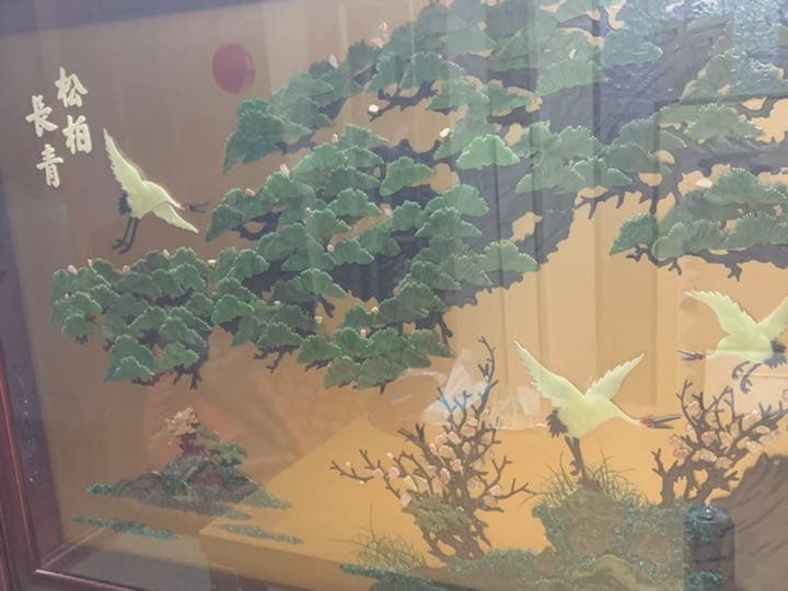 旧家蔵出　屏风　中国　実木　両面有り　時代品　古美術品　骨董品
