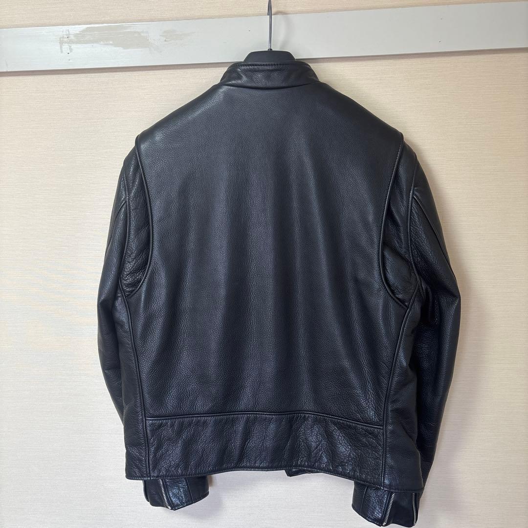 Schott ブラック シングルライダースジャケット 牛革