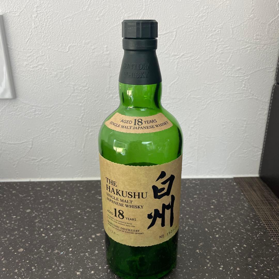 サントリー　白州１８年　空瓶空箱