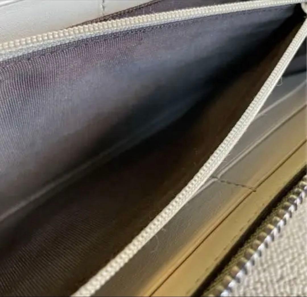 GUCCI グッチ 長財布 黒 財布 シマレザーマイクロシマ　ウォレット箱付き