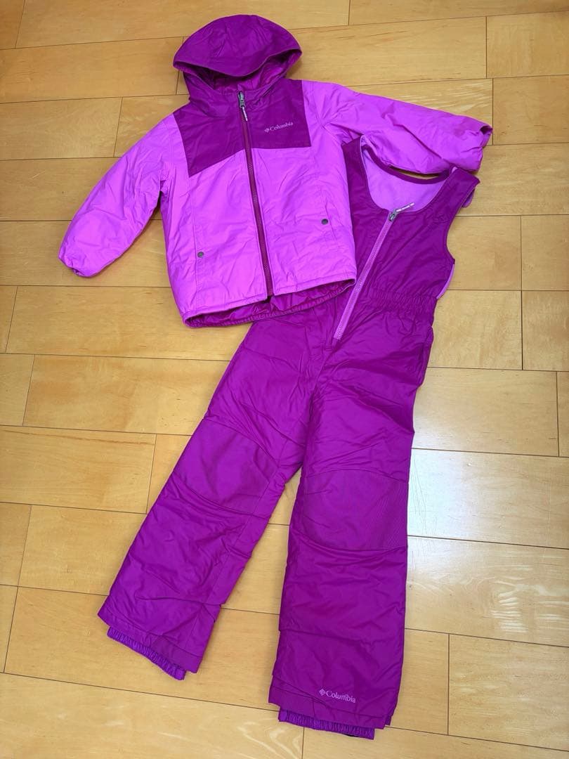 Colombia スキーウェア セット キッズXS 120 リバーシブル