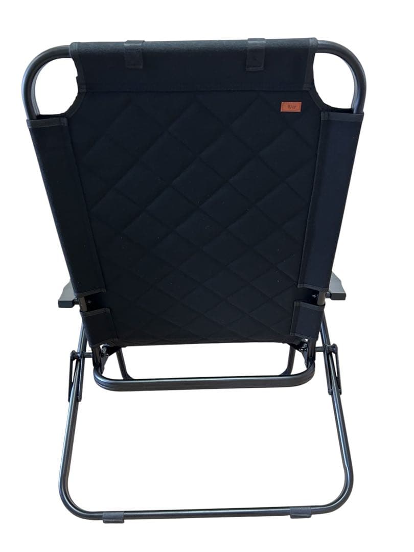 極美品　RcrCamp リクライニングローチェア 収納袋付き ブラック