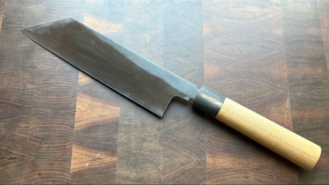 総本家　東佳人　切付　210mm 7寸　包丁　薄刃　白鋼　和包丁　水牛朴