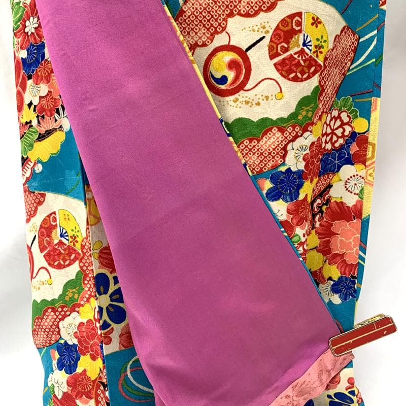 601aj60□ジュニア着物 アンティーク ハーフ成人式 卒業式 十三参り□良好