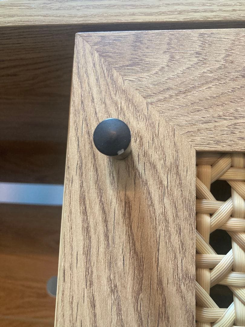 [14の購入15発送 16-18発送不可]LOWYAラタンキッチン収納幅90cm